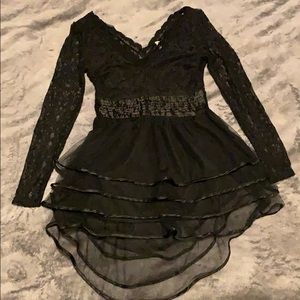 LBD lace satin tutu dress